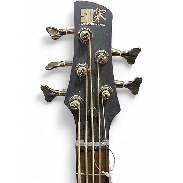Used Ibanez SR505 5 String Blue Electric Bass Guitar