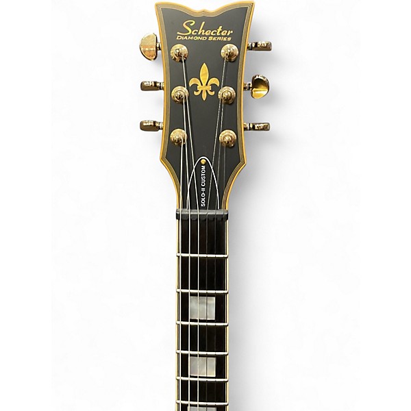 Used Schecter Guitar Research Solo II Custom Black Solid Body Electric Guitar