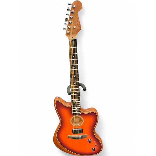 Used Fender JAZZMASTER ACOUSTASONIC SUNBURST Acoustic Electric Guitar