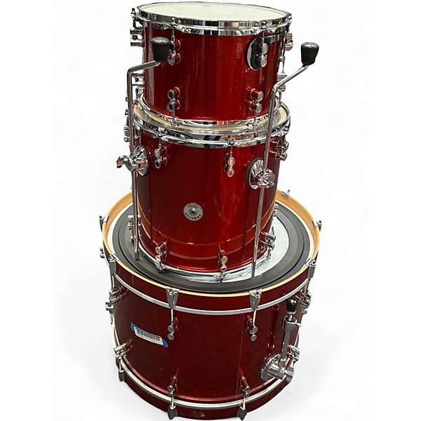 Used Pacific Drums And Percussion 3 Piece AMERICAN VINTAGE Metallic Candy Red Burst Drum Kit