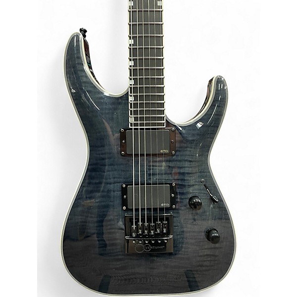 Used ESP LTD MH-1000ET Trans Black Solid Body Electric Guitar