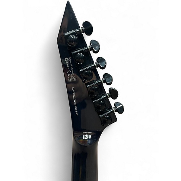 Used ESP LTD MH-1000ET Trans Black Solid Body Electric Guitar