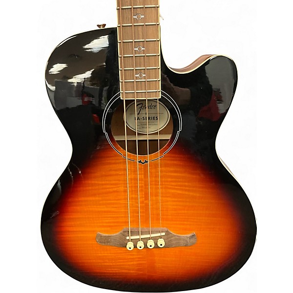 Used Fender FA450CE 3 Tone Sunburst Acoustic Bass Guitar