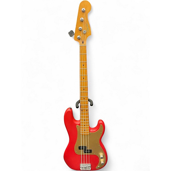 Used Squier 40th Anniversary Vintage Edition Precision Dakota Red Electric Bass Guitar