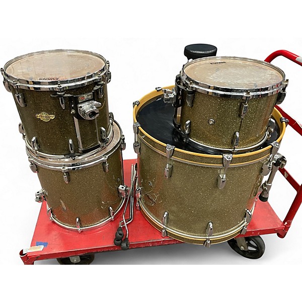 Used Pearl 4 Piece Masters All Maple Broken Glass Drum Kit