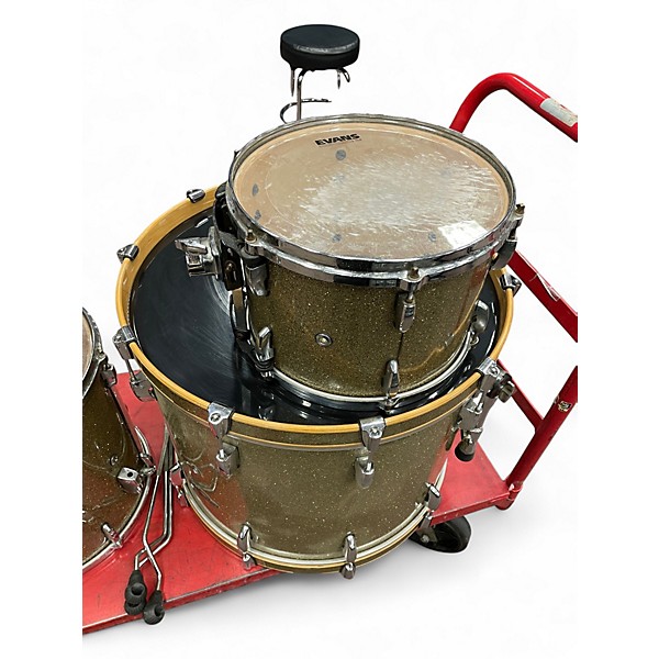 Used Pearl 4 Piece Masters All Maple Broken Glass Drum Kit