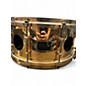 Used Spaun 14in VENTED STEEL SNARE DRUM GOLD Drum