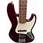 Used 2000s Fender Standard Jazz Bass 5-String Wine Red Electric Bass Guitar