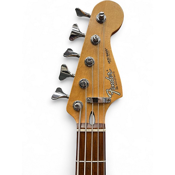 Used 2000s Fender Standard Jazz Bass 5-String Wine Red Electric Bass Guitar