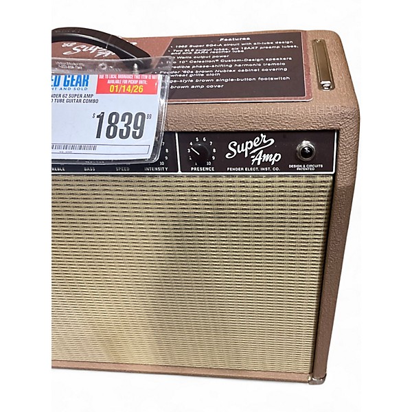 Used Fender 62 Super Amp 40W 2x10 Tube Guitar Combo Amp