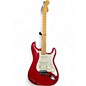 Used 2000 Fender American Deluxe Stratocaster HSS Crimson Red Trans Solid Body Electric Guitar thumbnail