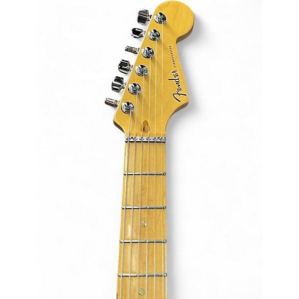 Used 2000 Fender American Deluxe Stratocaster HSS Crimson Red Trans Solid Body Electric Guitar