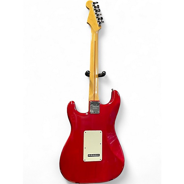 Used 2000 Fender American Deluxe Stratocaster HSS Crimson Red Trans Solid Body Electric Guitar