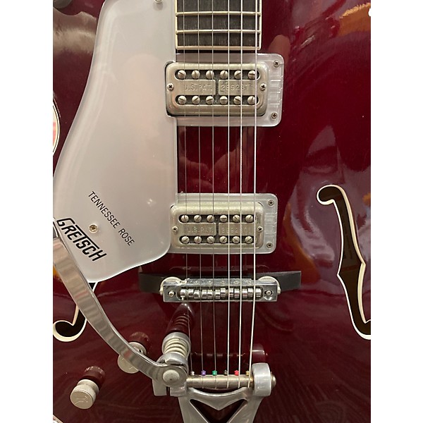 Used Gretsch Guitars G6119 Chet Atkins Signature Tennessee Rose Left Handed Red Hollow Body Electric Guitar