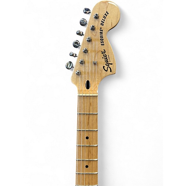 Used Squier ESQUIRE DELUXE Black Solid Body Electric Guitar