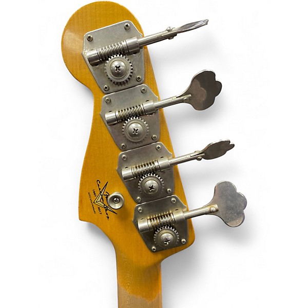 Used 2019 Fender 1959 Relic Precision Bass Aztec Gold Electric Bass Guitar