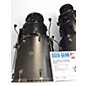 Used Q Drum Co. 9 Piece Birch Recording Custom Satin Black Drum Kit