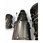 Used Q Drum Co. 9 Piece Birch Recording Custom Satin Black Drum Kit