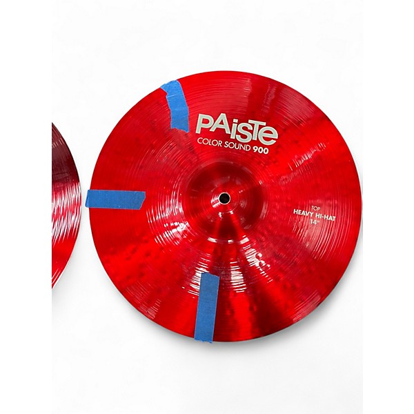 Used Paiste 14in Colorsound Heavy Hi Hat Pair Cymbal