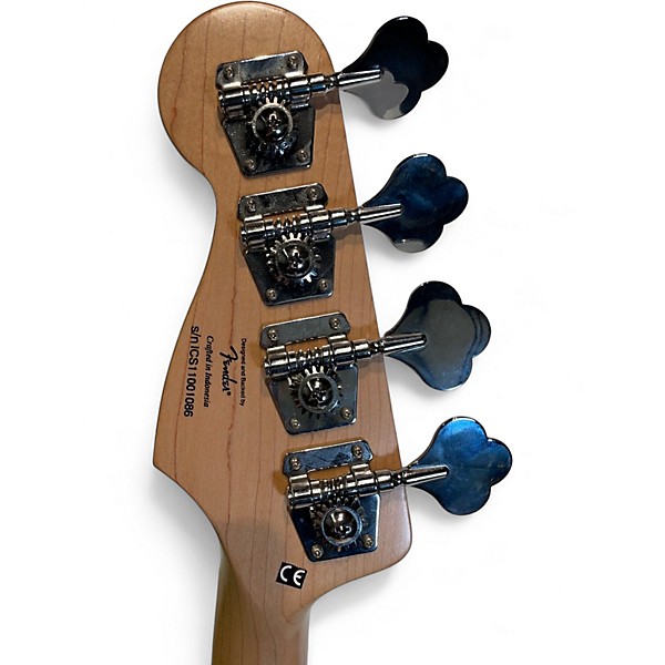 Used Squier Affinity Jazz Bass Black Electric Bass Guitar