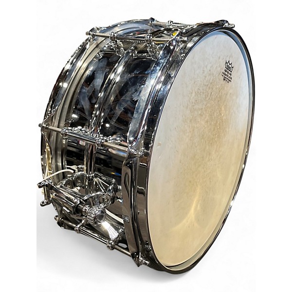 Used Ludwig 5.5X13 Supralite Snare Metallic Silver Drum