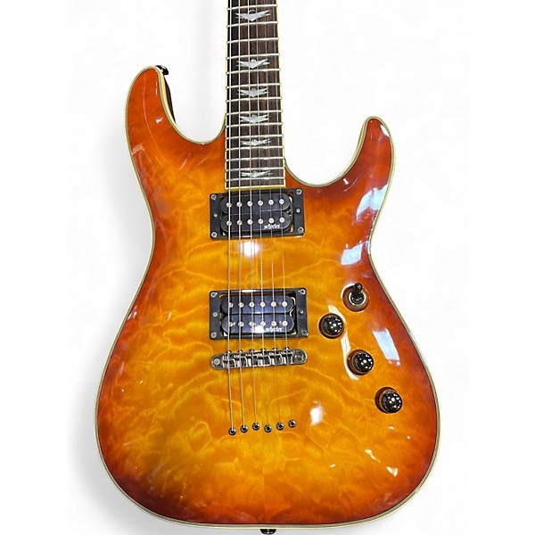 Used Schecter Guitar Research Omen Extreme 6 amber sunburst Solid Body Electric Guitar