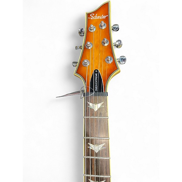 Used Schecter Guitar Research Omen Extreme 6 amber sunburst Solid Body Electric Guitar