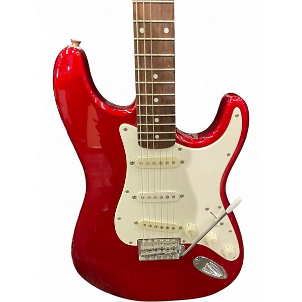 Used Squier Affinity Stratocaster Metallic Red Solid Body Electric Guitar