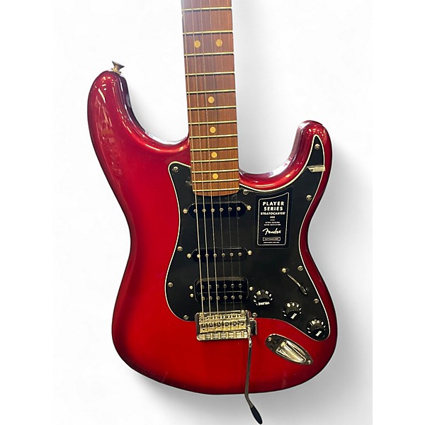 Used Fender Player Stratocaster HSS Cherry Solid Body Electric Guitar