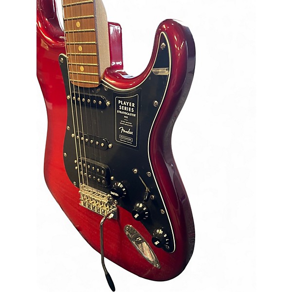 Used Fender Player Stratocaster HSS Cherry Solid Body Electric Guitar