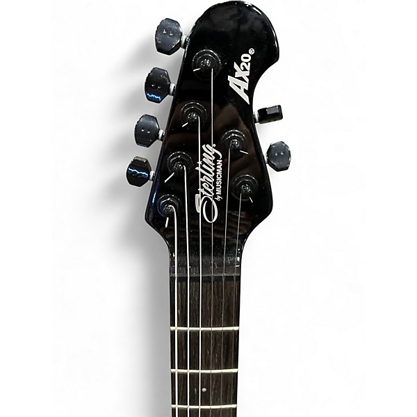 Used Sterling by Music Man AX20 Rockstar Logo Black Rockstar Logo Solid Body Electric Guitar