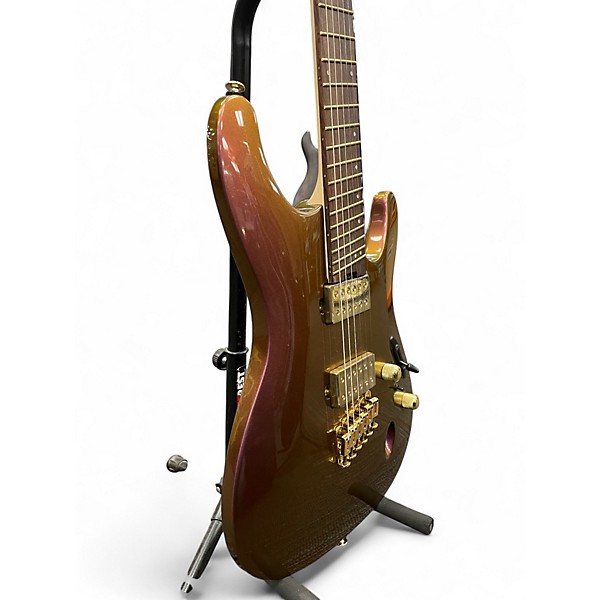 Used Ibanez SML721 S Axe Design Lab Multi-Scale Rose Gold Chameleon Solid Body Electric Guitar