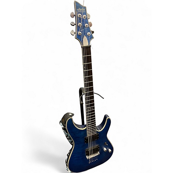 Used Schecter Guitar Research C1 Platinum Trans Blue Solid Body Electric Guitar