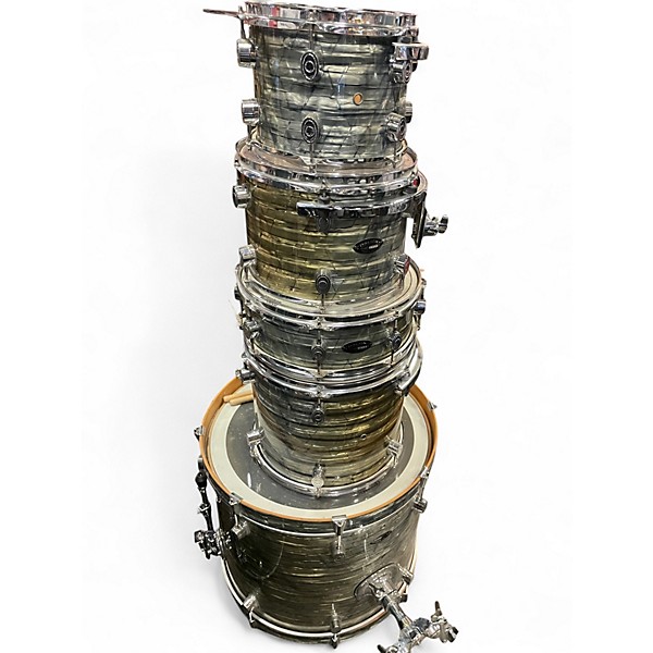 Used Pacific Drums 5 Piece Pacific Drums Gray Pearl Drum Kit