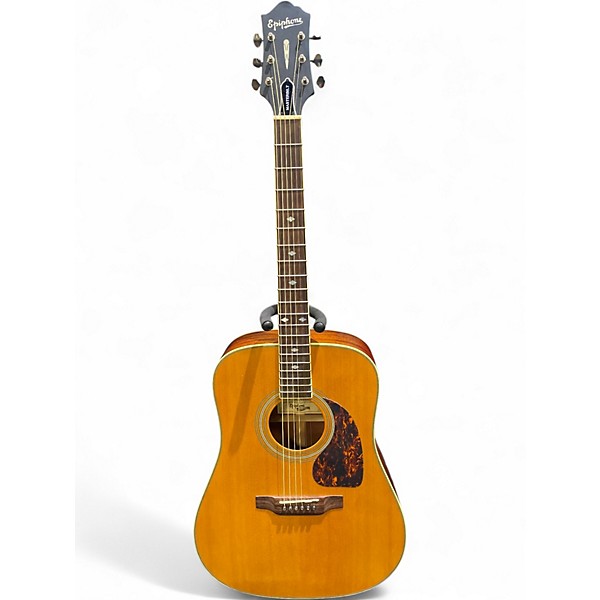 Used 2006 Epiphone DR500M Masterbuilt Natural Acoustic Guitar