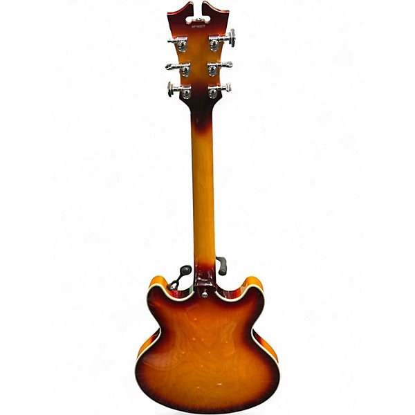 Used D'Angelico Premier Series DC 3 Color Sunburst Hollow Body Electric Guitar
