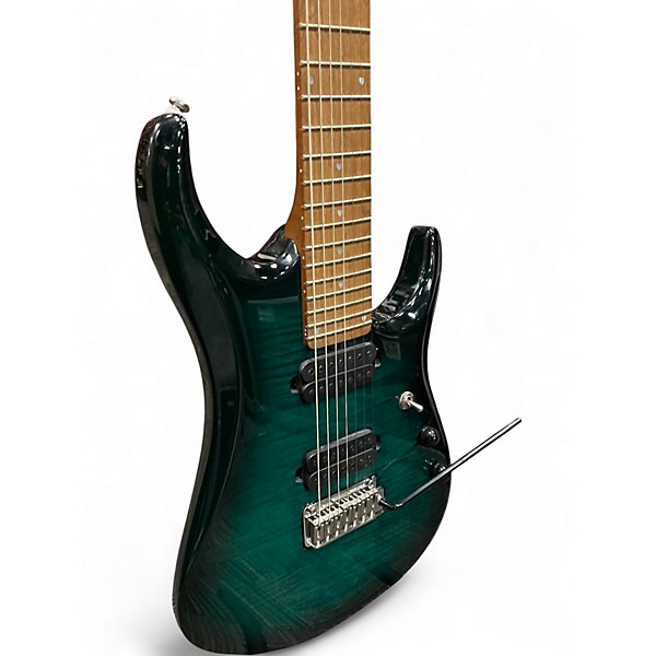 Used Sterling by Music Man John Petrucci JP157 7 String Emerald Green Solid Body Electric Guitar