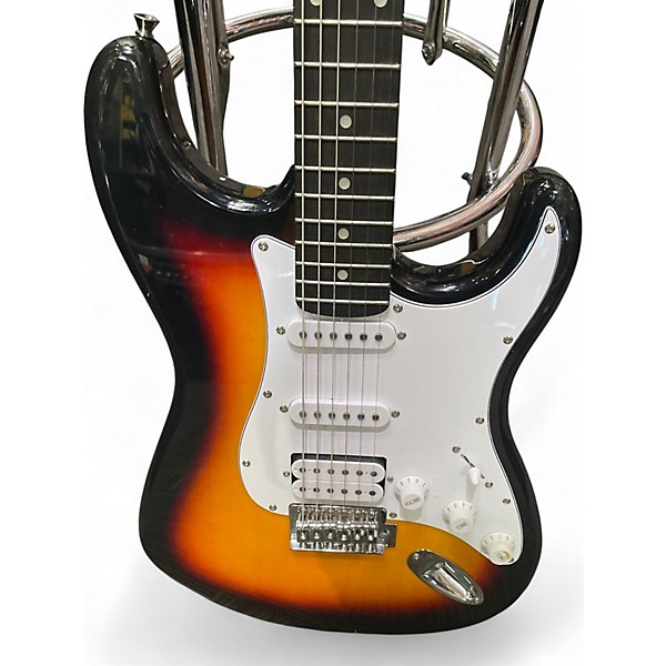 Used Donner STANDARD SERIES STRAT 2 Tone Sunburst Solid Body Electric Guitar