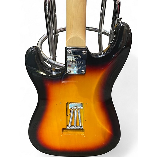 Used Donner STANDARD SERIES STRAT 2 Tone Sunburst Solid Body Electric Guitar