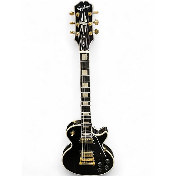 Used 2024 Epiphone Les Paul Custom Black Solid Body Electric Guitar