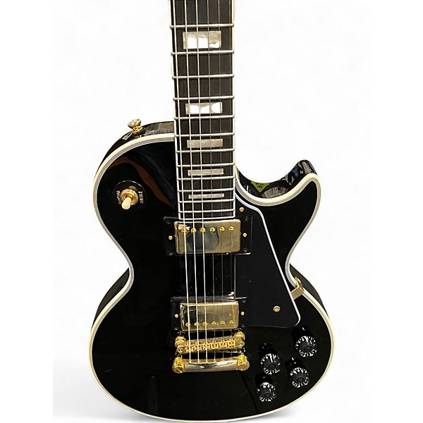 Used 2024 Epiphone Les Paul Custom Black Solid Body Electric Guitar