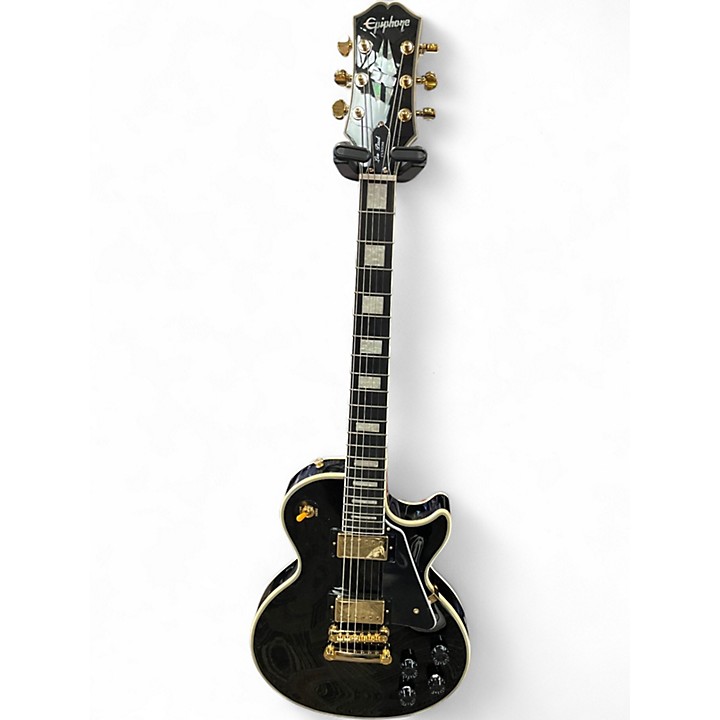 Used Epiphone Les Paul Custom Ebony Solid Body Electric Guitar