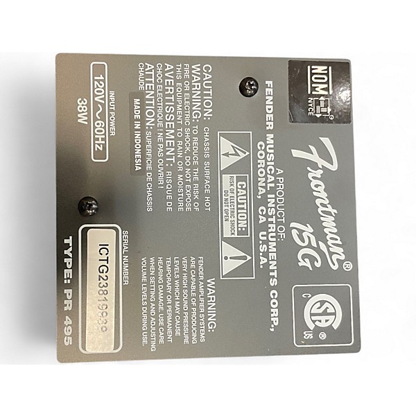 Used Fender Frontman 15G 1X8 15W Guitar Combo Amp