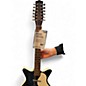 Used Danelectro 12SDC 12-String Black and White Solid Body Electric Guitar