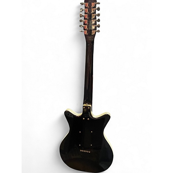 Used Danelectro 12SDC 12-String Black and White Solid Body Electric Guitar