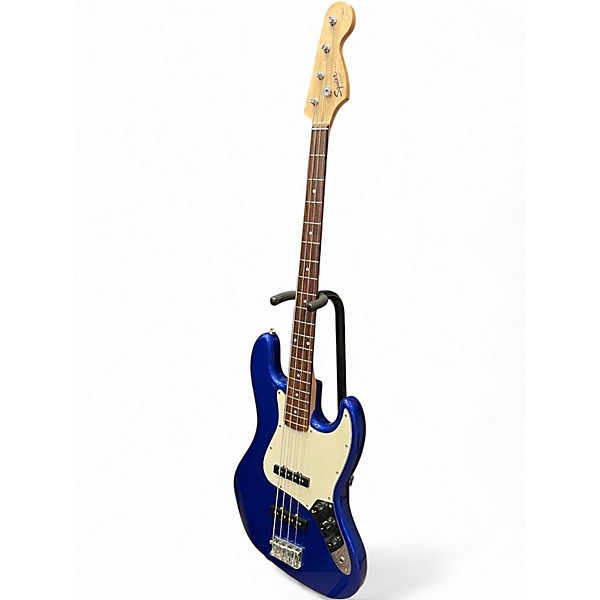 Used Squier Affinity Jazz Bass Metallic Blue Electric Bass Guitar