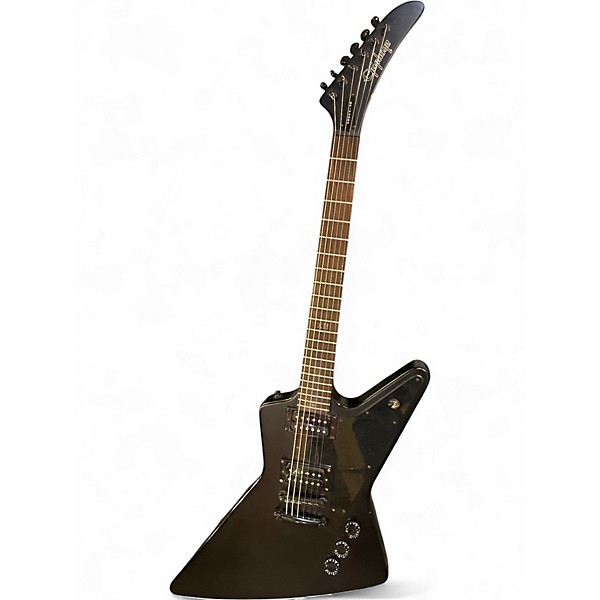 Used Epiphone Gothic 1958 Explorer Black Solid Body Electric Guitar