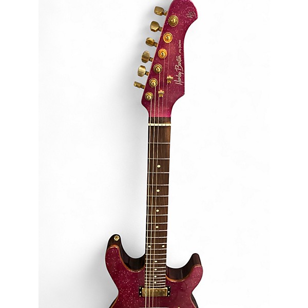 Used Harley Benton Fusion III Pink Sparkle Solid Body Electric Guitar