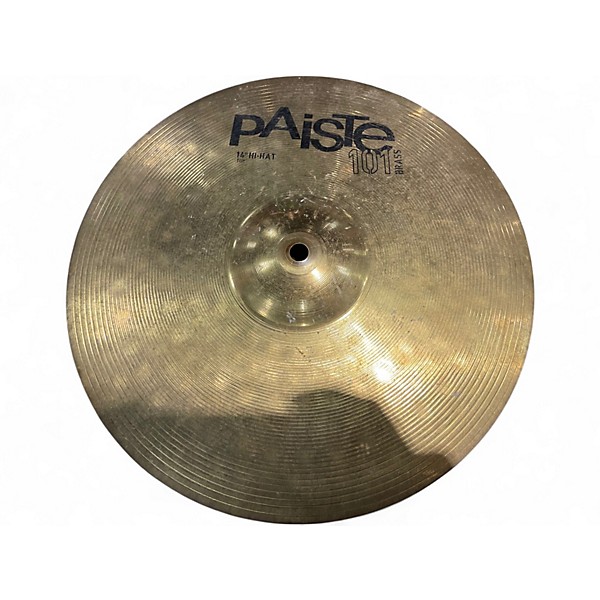 Used Paiste 14in 101 Brass Hi Hat Pair Cymbal