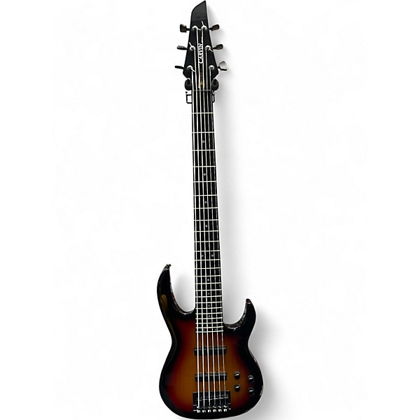 Used Carvin 5 String Bass 3 Color Sunburst Electric Bass Guitar
